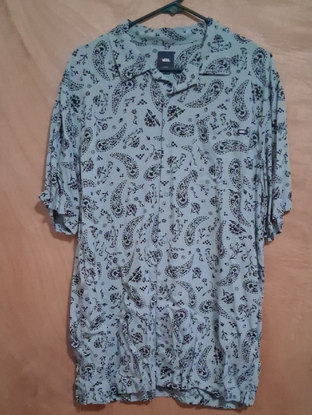 Vans Light Blue Paisley Button-Up Shirt
